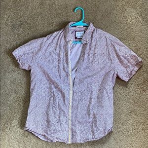 Denim & Flower short sleeve floral button down